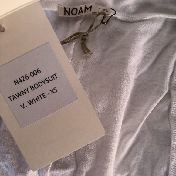 Noam Tawny Bodysuit Vintage White Off Shoulder - Picture 10 of 11